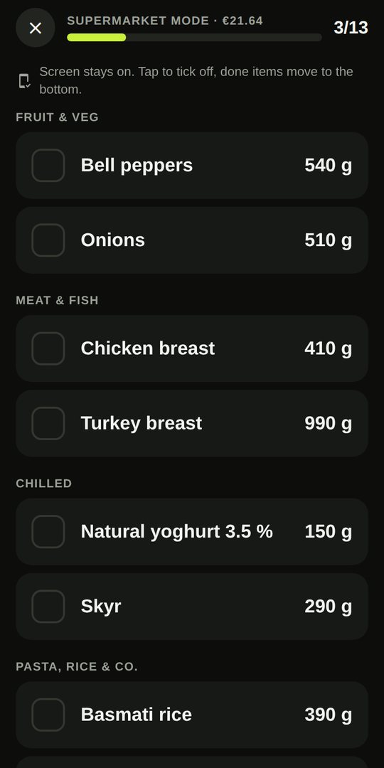 Supermarket mode